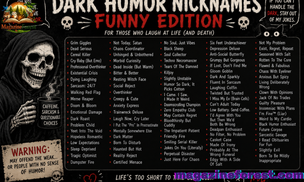 Dark Humor Nicknames – Funny Edition