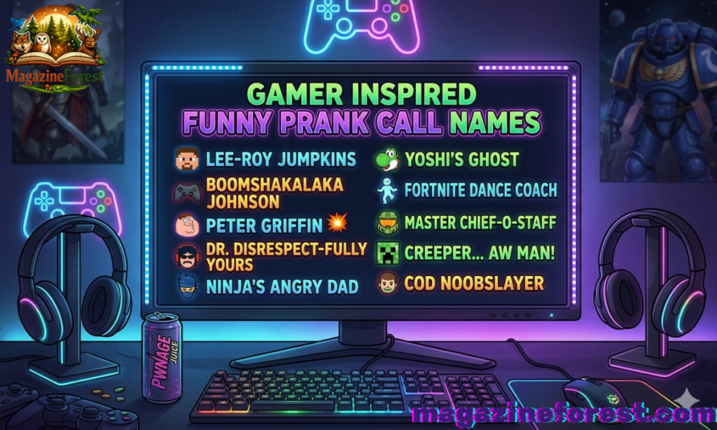 Gamer-Inspired Funny Prank Call Names 🎮