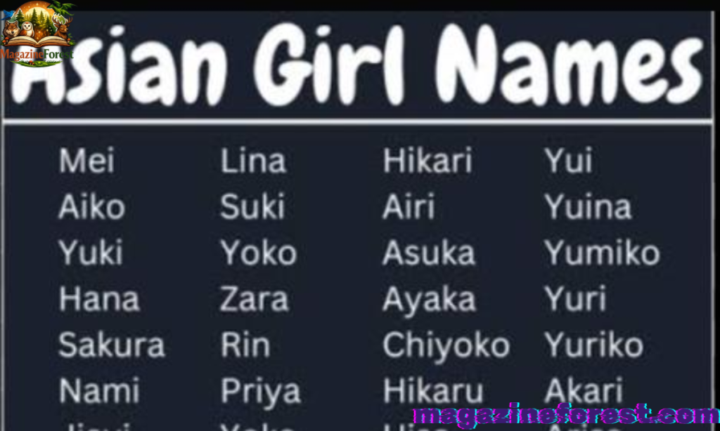 Hot Asian Names Ideas Female