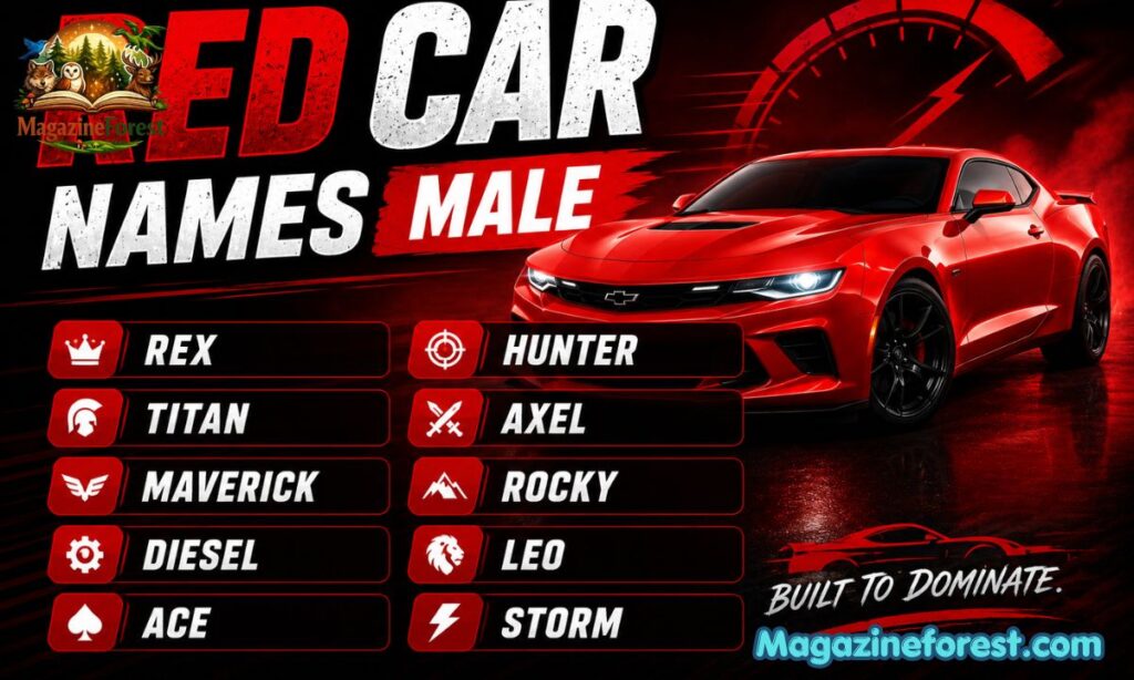 Red Car Names Male