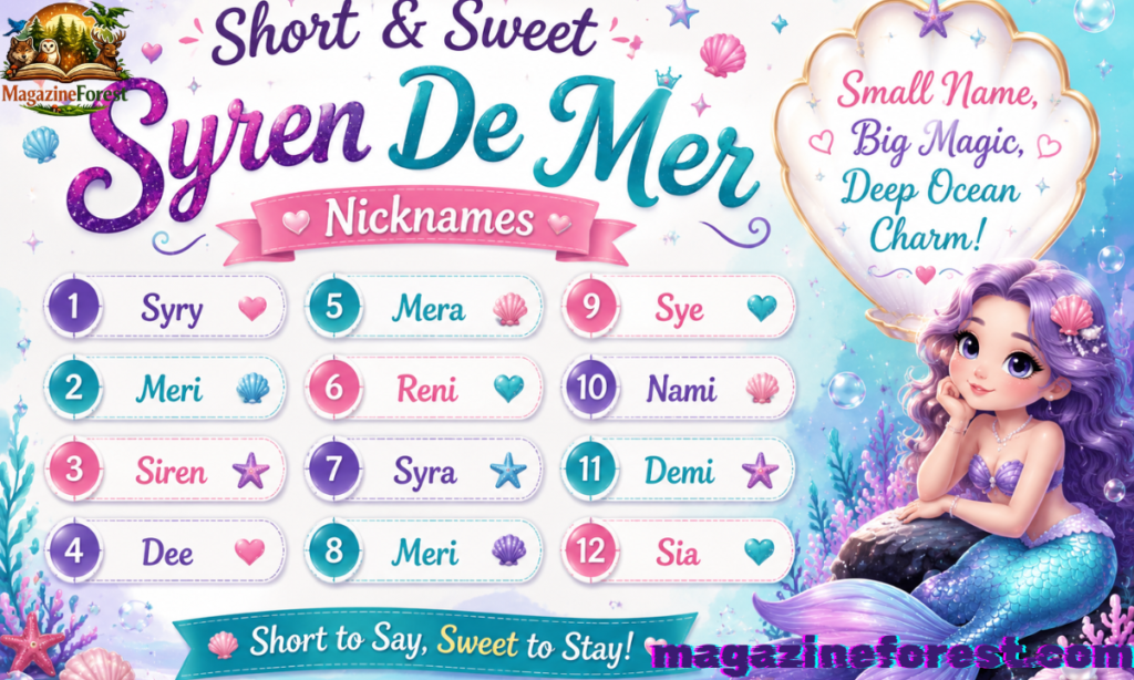 Short & Sweet Syren De Mer Nicknames